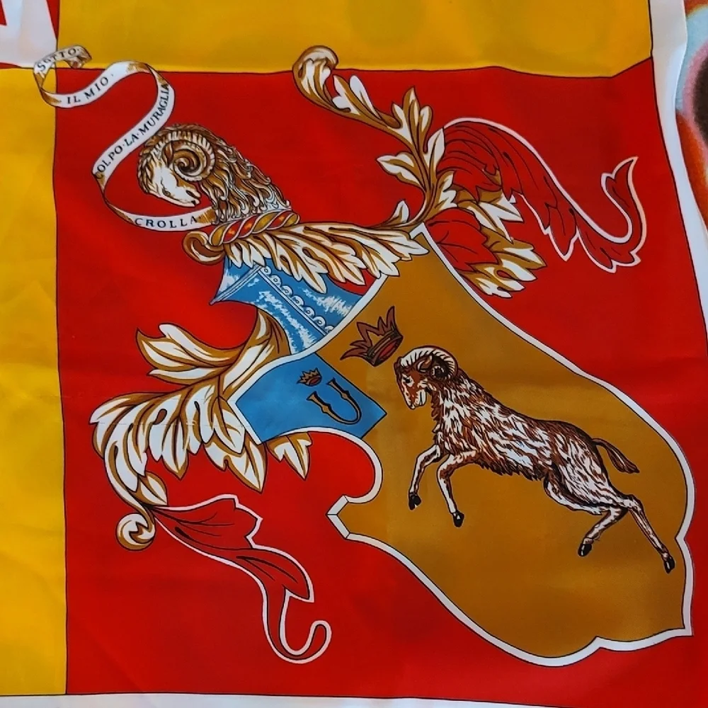 Palio de Siena Horse Race in Italy Multicolor Scarf
